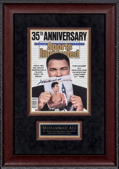1989 Muhammad Ali Autographed Sports Illustrated 35th Anniversary Issue in Framed Display (PSA/DNA)